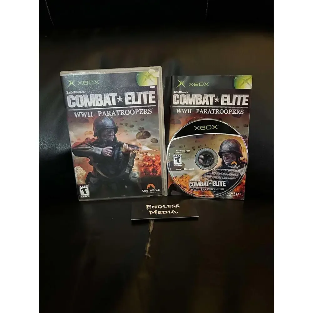 Combat Elite WWII Paratroopers Microsoft Xbox CIB Video Game